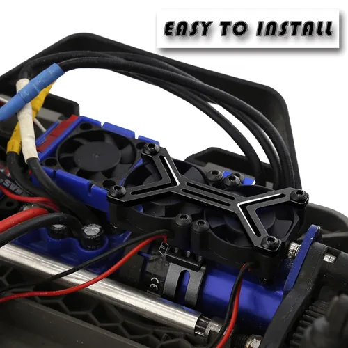 Miniatura 4 de Ventilador de refrigeración de 1.575 in para coche a escala RC 1/5 ARRM A TRX4, disipador de calor cepillado sin escobillas de 15000 RPM con montaje