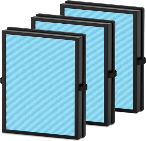 Paquete de 3 filtros de aire MK04 de repuesto para purificador de aire AROEVE MK04 MG04JH DH-JH04, filtro premium de 4 capas para polvo, caspa de