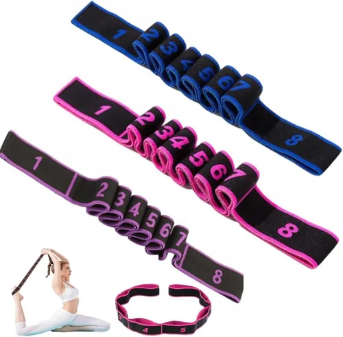 Bandas de resistencia de fitness con asas, banda de resistencia para ejercicios de estiramiento y yoga, ejercicio de tirador de moda, bandas