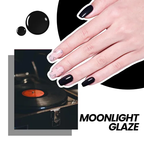 Miniatura 5 de Kit de esmalte de uñas en gel negro de Beetles con luz UV, juego de 5 esmaltes de uñas en gel con base y capa superior y lima de uñas