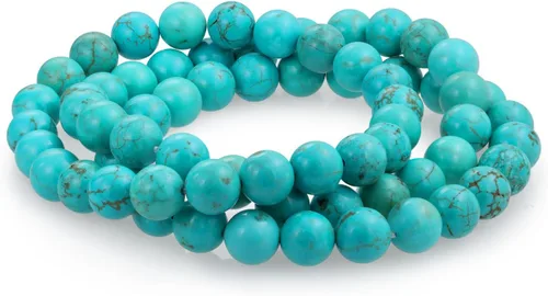Miniatura 3 de Bling Jewelry Juego de 3 pulseras elásticas unisex apilables con cuentas redondas de 0.315 pulgadas para mujeres, adolescentes y hombres, multihebra