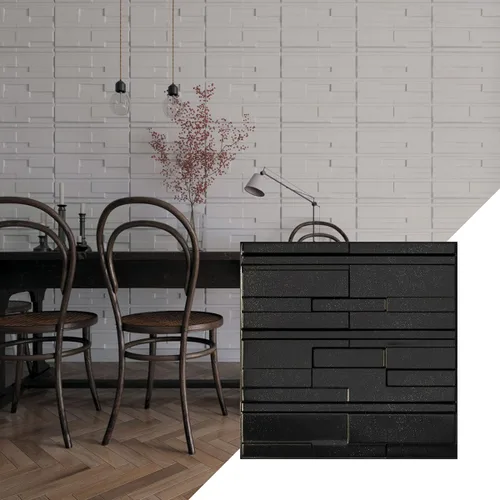 Miniatura 13 de Ekena Millwork 19 5/8 pulgadas de ancho x 19 5/8 pulgadas de alto, ladrillo desplazado EnduraWall decorativo 3D, cobre envejecido