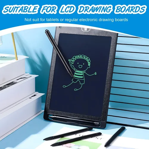 Miniatura 5 de 24 bolígrafos de repuesto para lápiz capacitivo LCD, para tableta de escritura LCD, bloc de dibujo, tablones de mensajes para niños y adultos