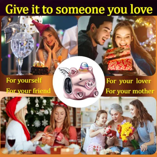 Miniatura 4 de UIHEI Family Love You - Dijes colgantes de corazón para mujer, collar o pulsera en plata de ley 925, regalo de joyería para el día de la madre