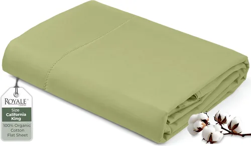 Miniatura 82 de Royale Linens Sábana encimera de tamaño individual XL 100% Algodón Orgánico – Super suave – Sábanas superiores de percal – Sábana encimera