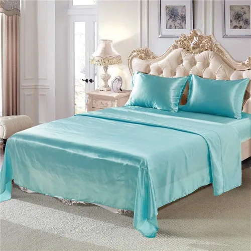 Miniatura 2 de Versatile Bedding Juego de ropa de cama de 3 piezas, tela de satén sedosa ultra suave, mejor juego de 3 piezas de alta calidad, fácil cuidado, 1