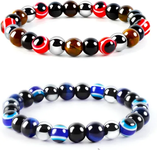 Miniatura 18 de Triple Protection Bracelet, CARPDIM Evil Eye bracelet and Black Obsidian evil eye Beads Bracelet for Men Women Healing Bracelets Bring Good Luck
