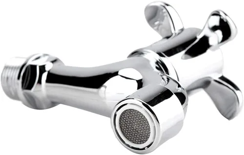Miniatura 9 de Grifo de lavadora – Grifo de agua para lavabo con un solo mango de boquilla para fregaderos KItchen baño bañera (mango de 4 flores)