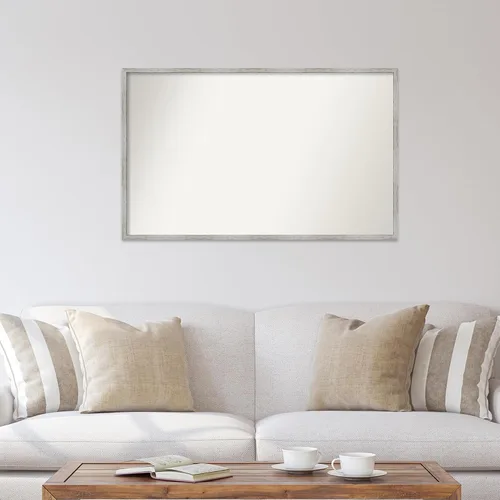 Miniatura 631 de Amanti Art Espejo de baño blanco para sobre el fregadero, 32 x 45 pulgadas, espejo de tocador rectangular blanco esbelto, marco de madera moderno