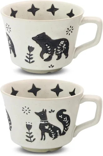 Miniatura 15 de Taza de Café de Cerámica, Taza de Té Única y Novedosa de 12 oz con Asa, Taza de Gres para Té Mocha Latte Cappuccino Espresso