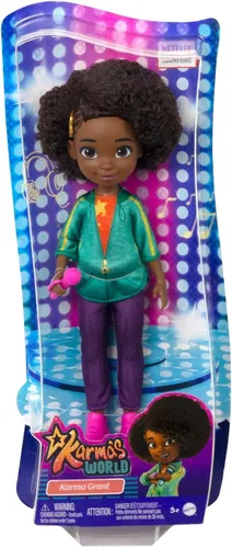 Miniatura 6 de Mattel Muñeca Karma's World Karma Grant con accesorio para micrófono