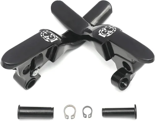 Miniatura 10 de HongK - Palanca de mano de embrague de freno de calavera negra para motocicleta compatible con H-D 08-13 Touring Trike 14-posterior FLHR