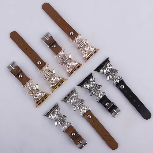 Miniatura 6 de VIQIV Bling Jewelry - Pulsera compatible con Apple Watch Ultra de 1.496 pulgadas, 1.575 pulgadas, 1.614 pulgadas, 1.654 pulgadas, 1.732 pulgadas