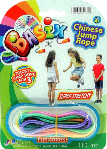 Miniatura 9 de 2CHILL Chinese Jump Rope (Pack) Elastic Skipping Rope Game for Kids & Adults Colorful Stretchy Jump Rope for Kids, Girls and Boys. Party Favor.