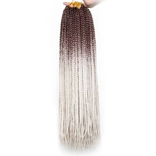 Miniatura 57 de XTREND 10 Pulgadas 6 Paquetes Trenzas de Caja de Ganchillo Cabello Pre-anudado Sin Nudos Bobo Trenzas de Caja 3X Extensiones de Cabello Trenzado 1b#