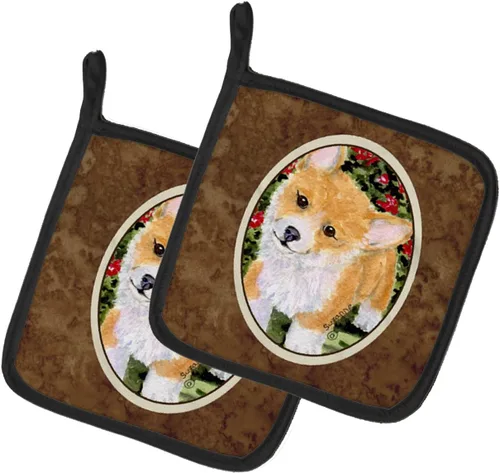 Miniatura 212 de Caroline's Treasures SS8617PTHD - Juego de soportes para ollas de cocina resistentes al calor, almohadillas calientes para horno para cocinar, Husky