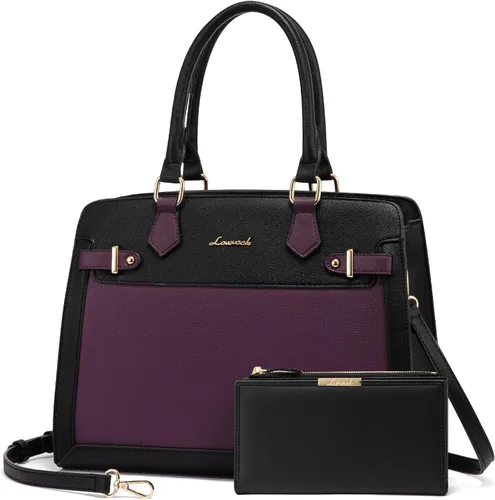 Miniatura 23 de LOVEVOOK Monederos y bolsos para mujer, bolso de hombro, bolso negro y asa superior de piel sintética para damas
