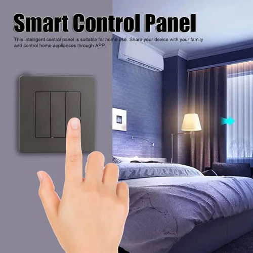 Miniatura 8 de Interruptor de luz inteligente, panel de control inteligente de 3 bandas, interruptores de luz de aplicación, panel de control inteligente