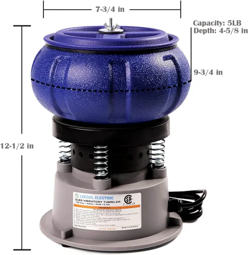 Miniatura 3 de Leegol Electric Vaso vibratorio de 5LB Pulido pequeñas piezas de metal