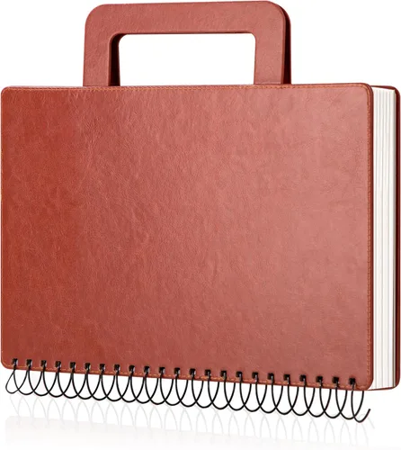 Miniatura 10 de Cuaderno de bocetos grande para dibujar de 9 x 12 pulgadas, portátil, encuadernado en espiral, con bolsillo (98 libras/5.64 oz/m²), bloc de dibujo