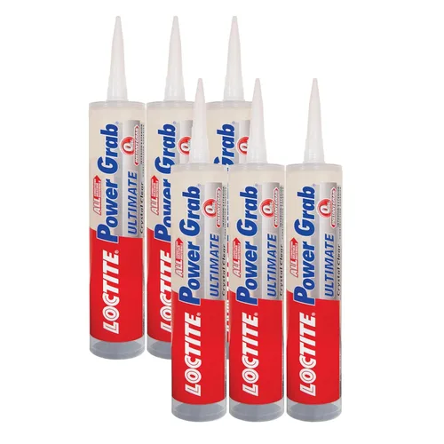 Miniatura 9 de Loctite Power Grab Ultimate Crystal Clear - Adhesivo de construcción transparente como cristal, cartucho de 9 onzas líquidas, 1 paquete - Pegamento