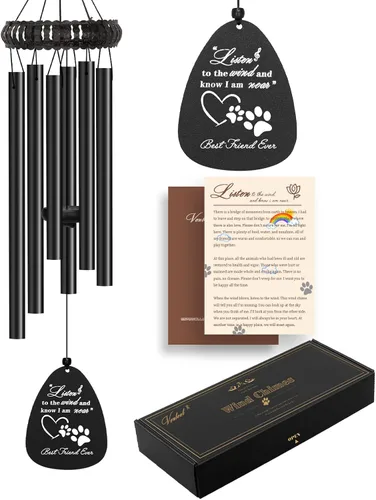 Miniatura 14 de VENBEEL Regalos conmemorativos para perros, campanillas de viento conmemorativas para mascotas de 28", regalo de condolencias por pérdida de perro