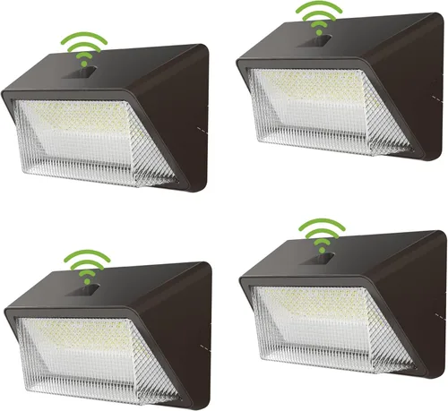 TIERONE Luz de Pared LED de 50W con Fotocélula del Atardecer al Amanecer para Exteriores, Luminaria de Seguridad Comercial, Listada por UL, 5500LM,