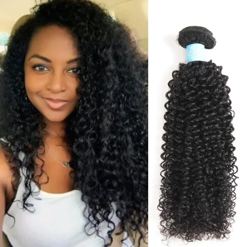 Miniatura 10 de Peluca de Cabello Humano Rizado Afro Kinky Mongol Boho 3 Paquetes (8/8/8 Pulgadas) Sin Procesar Trama Cabello Voluminoso para Mujeres Negras