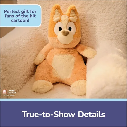 Miniatura 3 de GUND Peluche oficial de Bingo Oh So Snuggly, peluches de Bluey, juguete sensorial de peluche para bebés y niños pequeños, naranja, 12.5 pulgadas
