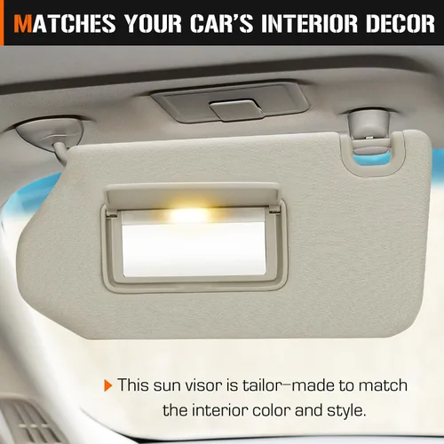 Miniatura 8 de Visera solar con luz para Nissan Pathfinder 2013-2018, Infiniti QX60 2014-2017, JX35 2013, reemplazo de visera solar beige del lado izquierdo