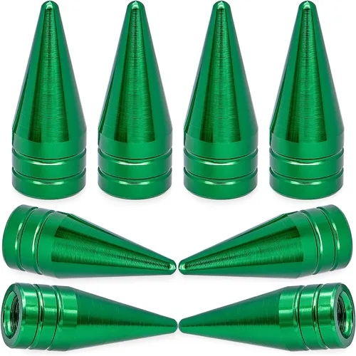 Miniatura 10 de 4 piezas de tapas de válvula de rueda con forma de punta, válvula de rueda de aleación de aluminio con punta, universal para automóviles, SUV