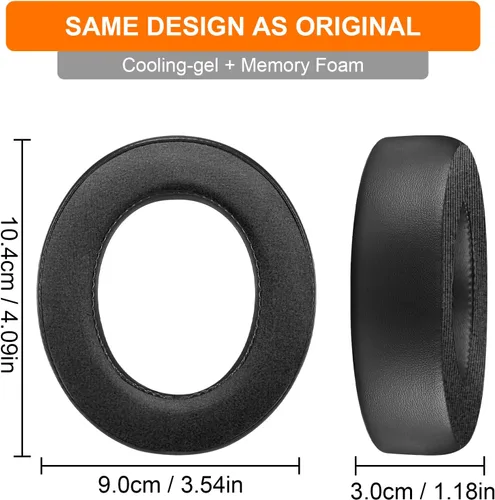 Miniatura 3 de GVOEARS - Almohadillas de repuesto para Corsair HS70 Pro, almohadillas de repuesto de gel de refrigeración para auriculares Corsair HS70 HS60 HS50
