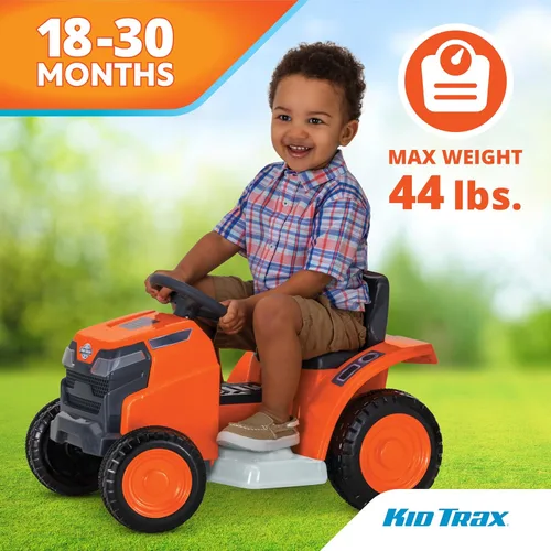 Miniatura 3 de Kid Trax Mow & Go - Corta-césped eléctrico para niños pequeños, 6 voltios, niños de 1.5 a 2.5 años, peso máximo del usuario 44 libras, naranja