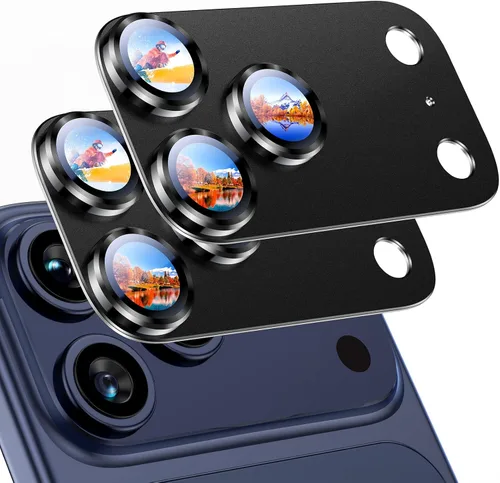 Miniatura 37 de Uyiton Compatible con iPhone 17 Pro Protector de Lente de Cámara - [No Fácil de Romper][Fuerte Adsorción][Compatible con Fundas] Cubierta de Titanio