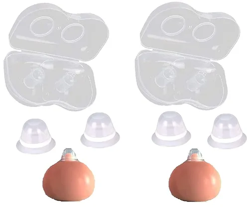 2 pares de pezones correctores de pezones para pezones planos invertidos para lactancia materna recién nacida bebé madre o mujeres chupan el pecho