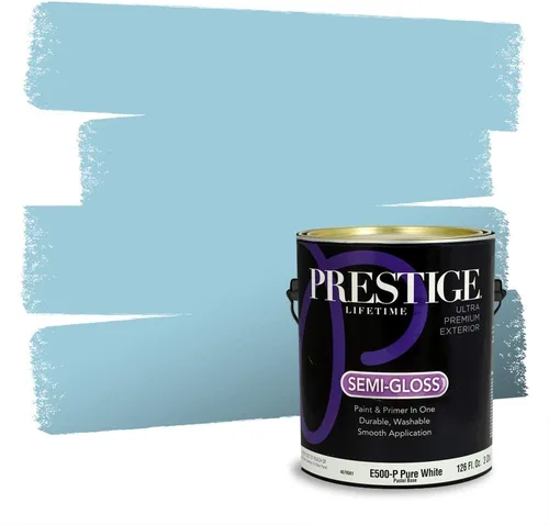 Miniatura 715 de Pintura Exterior + imprimación PRESTIGE, todo-en-uno, 1 galón, acabado mate, color comparable al Valspar* Royal Gray* VS151-Gris real