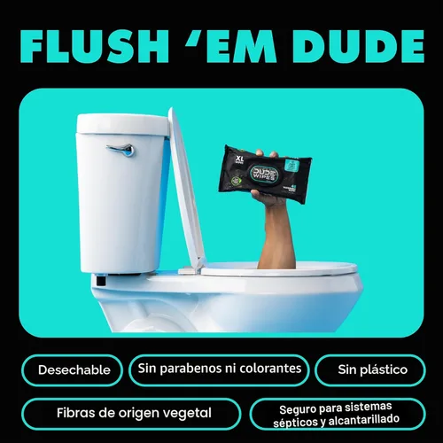 Miniatura 3 de DUDE Toallitas que se Pueden Tirar por el Inodoro - Paquete de 3, 144 Unidades - Mint Chill Extra-Grande con Vitamina E, Aloe, Eucalipto y Aceites