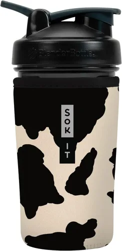 Miniatura 55 de Sok It BotlSok Botella Mezcladora de Proteínas con Funda Aislante de Neopreno (Floral Abstracto, Se Ajusta a Mezcladoras de 24oz)