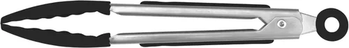 Miniatura 7 de Tovolo Pinzas pequeñas con puntas de silicona de 8.25 pulgadas para servir aperitivos, ensaladas, pinzas de metal de acero inoxidable para cocinar
