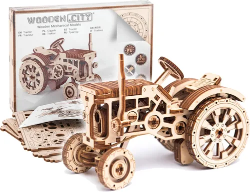 WOODEN.CITY Rompecabezas 3D de tractor para adultos, modelo mecánico de tractor agrícola para adultos y adolescentes, kit de bricolaje de 148 piezas