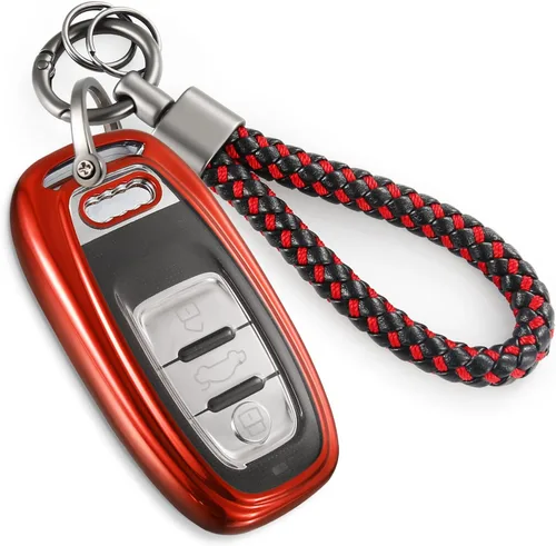 Miniatura 34 de para Buick - Funda para llavero con llavero de cuerda trenzada metálica anti-pérdida mejorada, carcasa suave de TPU exquisita para Avenir Envision
