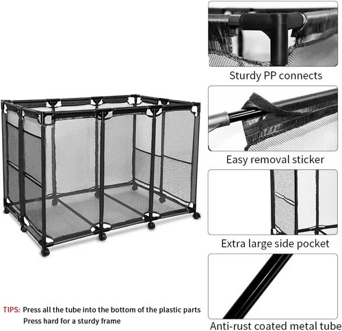 Miniatura 4 de JEFEE Contenedores de almacenamiento para piscina, carrito de almacenamiento de seguridad para piscina, contenedor organizador de fideos estándar