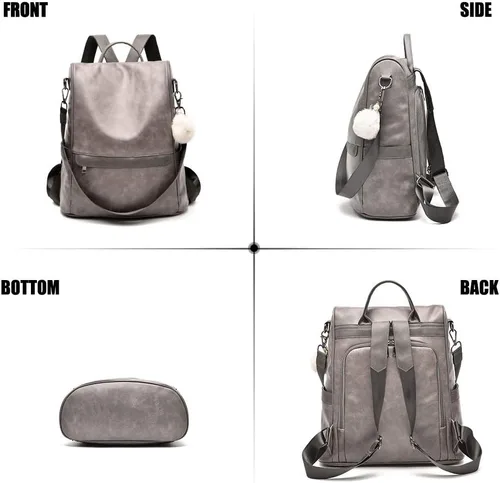 Miniatura 2 de CHERUTY Women Backpack Purse PU Leather Anti-theft Casual Shoulder Bag Fashion Ladies Satchel Bags