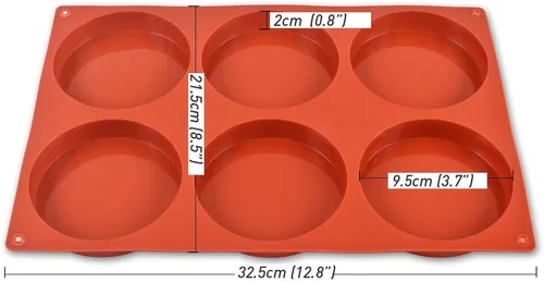 Miniatura 7 de Newk Moldes redondos de silicona para tartas, moldes de silicona de 4 pulgadas para hornear pasteles, posavasos de resina, pastel de huevos, jabón