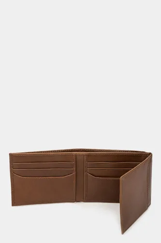 Miniatura 3 de VELEZ Carteras de cuero genuino para hombre, Café nogal, Cartera triple