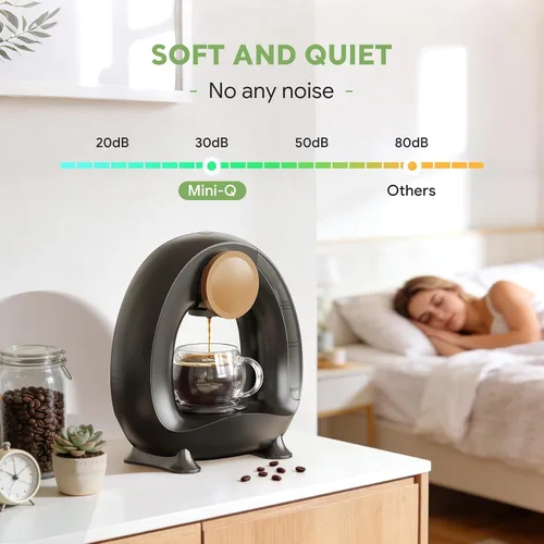 Miniatura 5 de Cafetera de una sola porción 2 en 1, cafetera rápida de 1400 W para cápsulas K-Cup y café molido, cafetera americana y de té de un solo toque con 2
