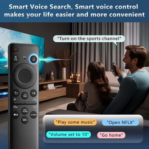 Miniatura 4 de Control remoto de voz recargable para Samsung OLED Neo QLED Crystal UHD Frame Solar CU8000 DU8000 CU7000 DU7200 Q60C/D Q70C/D Q80C/D QN85C/D QN90C