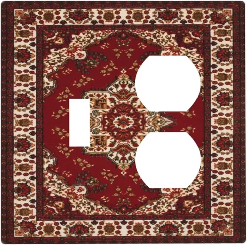 Miniatura 146 de Cubierta de Interruptor de Palanca Única de Asta de Venado de Madera de Estilo Rústico de Granja Placa Decorativa de Pared de 1 Banda Placa Frontal