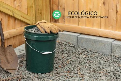 Miniatura 2 de United Solutions Cubo de 5 galones de plástico resistente con mango cómodo, fácil de limpiar, perfecto para trabajos de mejoras en el hogar o Negro