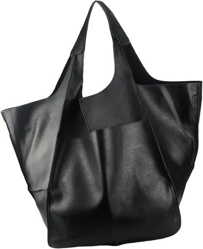 Miniatura 9 de KlaOYer - Bolso de mano de cuero de gran capacidad, bolso de trabajo, bolso hobo de piel sintética, bolso de mano y bandolera grande, bolso de viaje